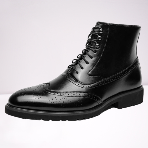 Mens Fashion Thick Sole Mid Top Work Shoes