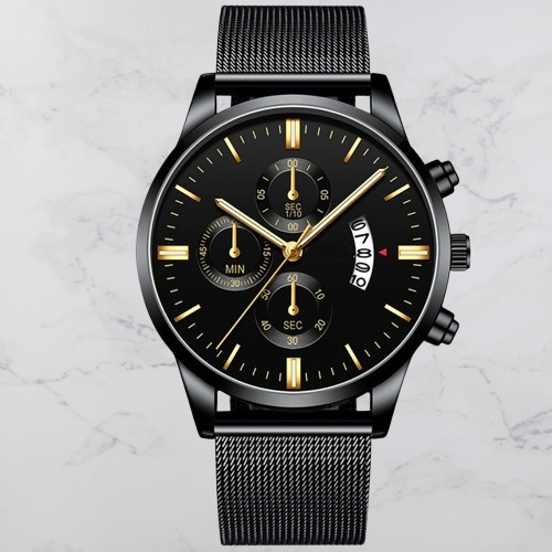 Men's Business Luxury Watches For Men Mesh Band Quartz Watch