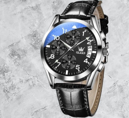 OLEVS Luxury Mens Watches Waterproof Luminous Quartz