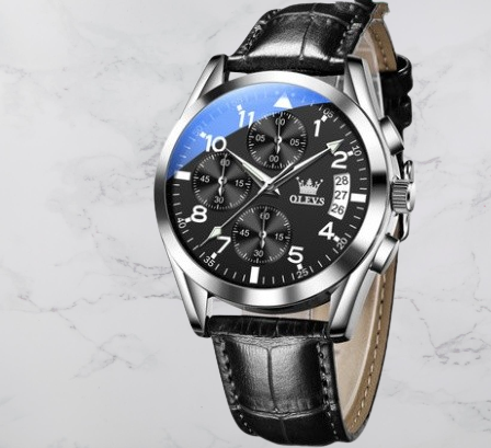 OLEVS Luxury Mens Watches Waterproof Luminous Quartz